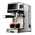 SECPOEDR 20Bar Espresso Machine with Hot & Rapid Cold Brew, Cappuccino Latte Machine with Milk Frother, 45oz Removable Water Tank, Touchscreen, Silver