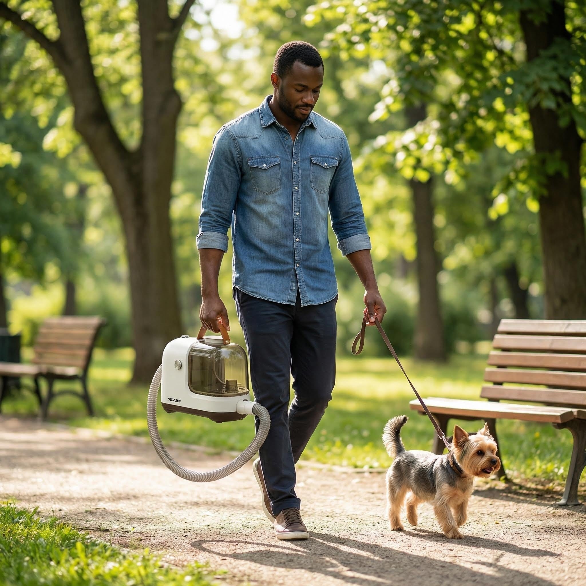 SECPOEDR Dog Grooming Vacuum Kit,12000Pa Strong Pet Vacuum for Shedding, Quiet, 1.8L Large Capacity