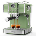 20Bar Semi Automatic Retro Espresso Machine with Milk Frother PID Temperature Control & Visible Pressure Gauge,50 oz Water Tank